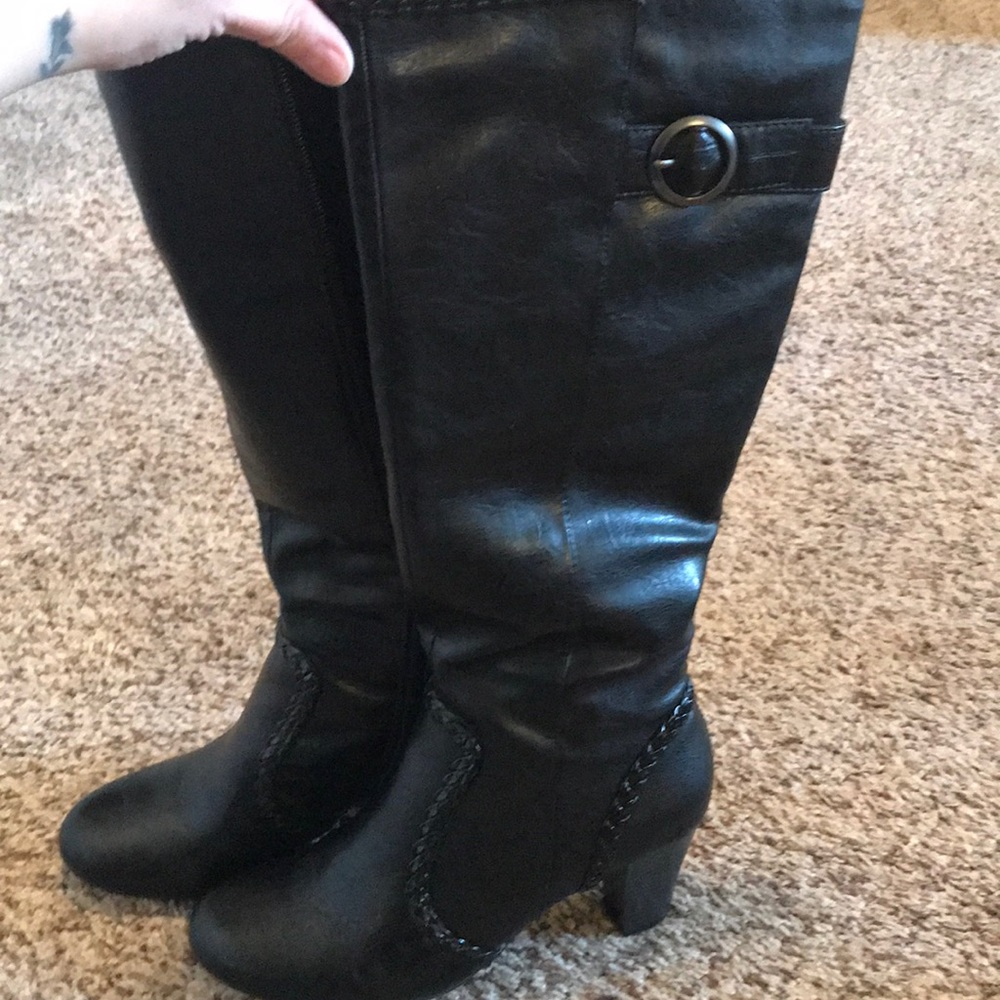 Tall black boots!